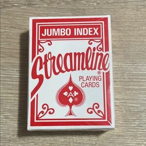 Playing Cards By Streamline, Jumbo Index, One Deck, Red